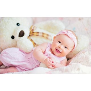 baby with teddy bear