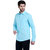 Lisova Blue Solid Linen Slim Fit Formal Shirt