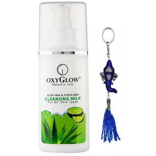Oxyglow Aloe Vera Citrus Deep Cleansing Milk 120ml + Free Stylos Ganesh Key Chain Worth Rs. 199