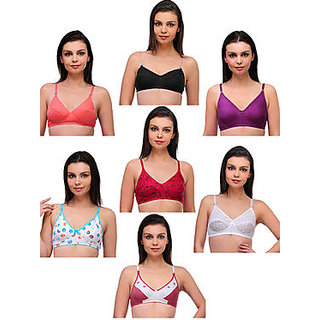 Minimizer Stylish Printed Seamless bra pack of 7