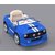 BBB Battery Operated kids ride on car with Opening Doors, LED lights and music system, Blue Mustang