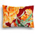 Bright  Vibrant Red Floral 3D printed Double Bed Sheet with pillow covers (Set of 3)
