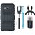 OnePlus 5 Shockproof Tough Defender Cover with Memory Card Reader, Selfie Stick, USB LED Light and USB Cable