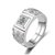 Limited Edition Sterling Silver Cubic Zirconia Solitaire Adjustable Mens Rings DC -106