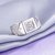 Limited Edition Sterling Silver Cubic Zirconia Solitaire Adjustable Mens Rings DC -106