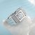 Limited Edition Sterling Silver Cubic Zirconia Solitaire Adjustable Mens Rings DC- 107