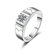 Limited Edition Sterling Silver Cubic Zirconia Solitaire Adjustable Mens Rings DC- 108