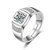 Limited Edition Sterling Silver Cubic Zirconia Solitaire Adjustable Mens Rings DC- 110