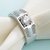 Limited Edition Sterling Silver Cubic Zirconia Solitaire Adjustable Mens Rings DC- 111