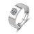 Limited Edition Sterling Silver Cubic Zirconia Solitaire Adjustable Mens Rings DC- 113