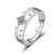 Limited Edition Sterling Silver Cubic Zirconia Solitaire Adjustable Mens Rings DC- 120
