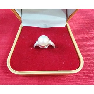 Buy Silver Pearl Original Sucha Moti Ring Online 395 from ShopClues