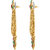 Asmitta Brilliant Chandbali Shape Gold Plated Dangle Earring For Women