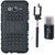 Oppo F1 Plus Defender Back Cover with Kick Stand with Memory Card Reader, Free Silicon Back Cover and Selfie Stick