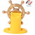 Globalurja Lucky Wheel for Office Desk(Pragati Chakram) with Yellow Stand