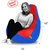 Beanbagwala XXXL RED&R.BLUE BEAN BAG-COVERS(Without Beans)-Buy One Get One Free