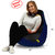 Beanbagwala Black & Blue XL Bean Bag (Without Beans)-Buy One Get One Free