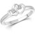 Vidhi Jewels Rhodium Plated Double Heart Alloy  Brass Finger Ring for Women  Girls VFR137R