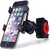 Techdeal Bicycle Motorcycle Mobile Cell Phone Holder Mount for Mobiles GPS Black - Plastic