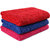 Home Berry 450GSM Pink,Red,Blue Bath Towel Combo Set of 3