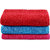Home Berry 450GSM Red,Blue,Pink Bath Towel Combo set of 3