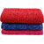 Home Berry 450GSM Pink,Red,Blue Bath Towel Combo Set of 3
