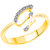 Vidhi Jewels Gold Plated Initial G Alloy  Brass Finger Ring for Women  Girls VFR272G