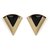 The Pari Trendy Black And Gold Earrings (TPER-560)