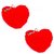 De Ultimate Pack Of 2 Love Hearts Ultra Soft Pillow Cusion For Sofa/couch/bed Decor - 23 Cm