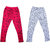 IndiWeaves Girls Super Soft and Stylish Cotton Printed Legging(Pack of 2)_Pink/White_1-3 Years_7142021-IW-P2-22