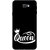 Galaxy J7 Prime Case, Queen Black White Slim Fit Hard Case Cover/Back Cover for Samsung Galaxy J7 Prime (G610F/DD)
