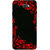 Galaxy J7 Prime Case, Red Black Floral Design Slim Fit Hard Case Cover/Back Cover for Samsung Galaxy J7 Prime (G610F/DD)