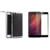 Combo Pack of 1 Tough Armor Bumper Back Case For Redmi Note 3 Silver And 1 Redmi Note 3 Coloured Tempered Glass Black