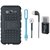 Nokia 3 Defender Tough Armour Shockproof Cover with Memory Card Reader, Earphones and USB LED Light