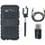Moto C Shockproof Tough Armour Defender Case with Memory Card Reader, Selfie Stick and AUX Cable