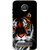 Moto Z2 Play Case, Tiger Black Slim Fit Hard Case Cover/Back Cover for Motorola Moto Z2 Play