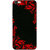Vivo Y55 Case, Red Black Floral Design Slim Fit Hard Case Cover/Back Cover for Vivo Y55