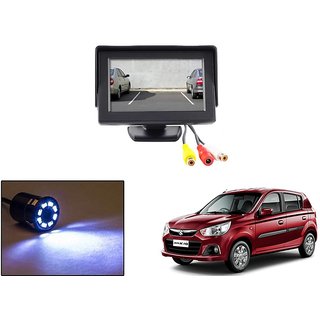 Reverse Parking Camera Display Combo For Maruti Suzuki Alto K-10 - Night Vision Camera with 4.3 inch LCD TFT Monitor Display