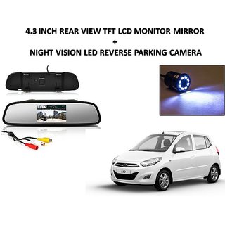 Combo of 4.3 Inch Rear View TFT LCD Monitor Mirror and Night...