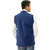 Matelco Men's Blue Vasket Slim Fit Party, Casual Buttoned Blazer With Latest Stretch Fabric L