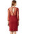 Women's Maroon Round Neck Full Sleeve Solid Knee-Long Shift Dress