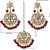 Lucky Jewellery Ethnic Maroon Color Gold Plating Padmavat Jewelry Kundan Necklace Set For Girls  Women