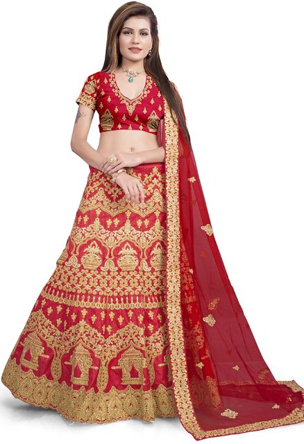 Buy paneri pink georgette lehengas Online @ ₹648 from ShopClues