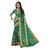 B Online Mart Green Color Poly Cotton Printed Saree -BO320SGreenPC-266
