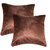 Lushomes chocolate contemporary stripped cushion cover with plain piping, 12 x 12(Pack of 2) Torantina Collection