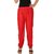 Culture the Dignity Women's Rayon Solid Casual Pants Office Trousers With Side Pockets - Red - C_RPT_R - Free Size