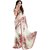 Meia Cream & Pink Georgette Embellished Saree With Blouse