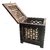 Fara Creations Wooden Carved Stool With storage