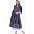 Varkha Fashion Women's Blue Polkadot Long Anarkali Stitched Kurti