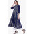 Varkha Fashion Women's Blue Polkadot Long Anarkali Stitched Kurti